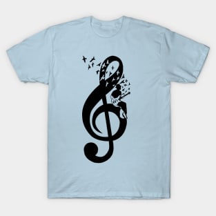 Treble Clef - Bass Guitar T-Shirt